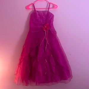 Pink layered dress kids